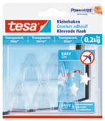 Tesa klevende haak transparant 200 g 5 stuks