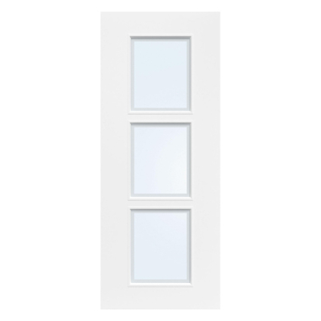 Arne & Bodil binnendeur ABD21 blank glas met matte rand - wit afgelakt