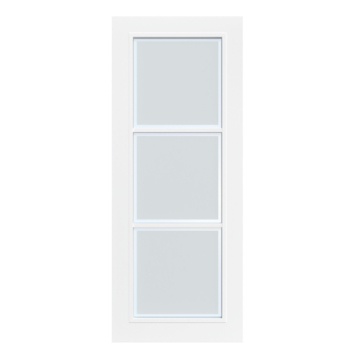 Arne & Bodil binnendeur ABB104 mat glas met blanke rand - wit afgelakt - glaslat wit