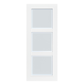 Arne & Bodil binnendeur ABB105 mat glas met blanke rand - wit afgelakt - glaslat wit