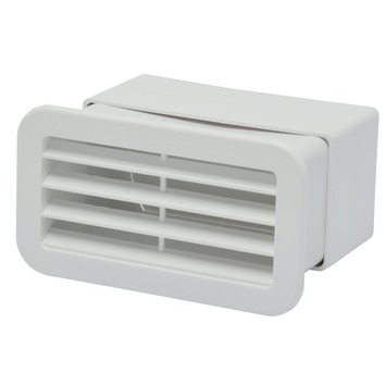 ICV Air muurrooster vlakkanaal wit 110x55 mm