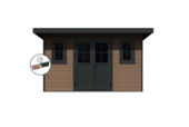 Abri de jardin Firenze RAL 7016 anthracite 386 x 292 cm