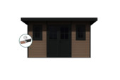 Abri de jardin Firenze RAL 9005 noir 386 x 292 cm