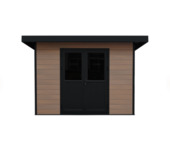 Abri de jardin Firenze RAL 9005 noir 302 x 287 cm