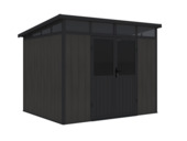 Abri de jardin Prato RAL 9005 noir 281 x 213 cm