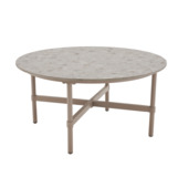 Table d'appoint Laura métal taupe ø 80 cm