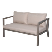 Tuinbank Biarritz 140 cm bruin/taupe aluminium
