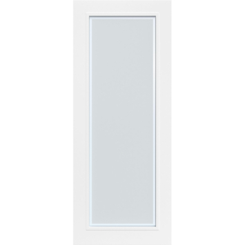 Arne & Bodil binnendeur ABB101 mat glas met blanke rand - extra wit afgelakt