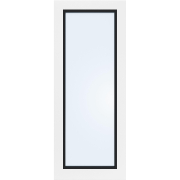 Arne & Bodil binnendeur ABB101 blankglas wit afgelakt - glaslat diep zwart