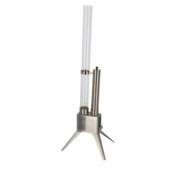Chauffage de terrasse à pellets inox/verre 45,5x33,9x135,2 cm