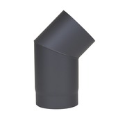 Coude 45° tuyau de poêle Livn paroi simple 150 mm anthracite