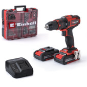 Perceuse à percussion sur batterie Einhell TE-CD 18/40 Li-i + 2x2,0Ah + 64 accessoires en coffret