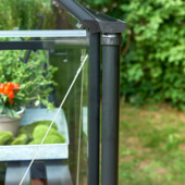 Gouttière pour serre Qube noir
