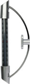Raamthermometer metaal 20x2,5x2,5 cm