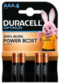 Duracell Batterij AAA Alkaline Optimum 4 stuks
