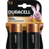 Duracell Batterij D Alkaline Plus 2 stuks