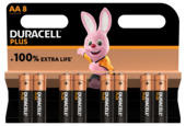 Duracell Plus alkalinebatterij AA 8 stuks