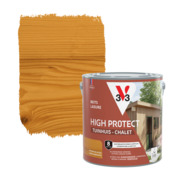 V33 High Protect Tuinhuis beits zijdeglans gouden eik 2,5 liter