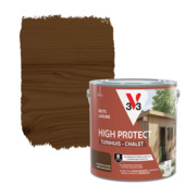 V33 High Protect Tuinhuis beits zijdeglans donkere eik 2,5 liter