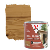 V33 High Protect Tuinhuis beits zijdeglans natuur eik 2,5 liter