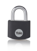 YALE hangslot aluminium 25 mm zwart