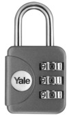 Yale bagage-cijferhangslot 28 mm grijs