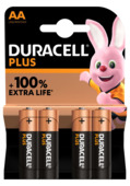 Duracell Batterij AA Alkaline Plus 4 stuks