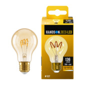 Ampoule poire A60 Ambre Handson E27 3 W 136 lm 1800K