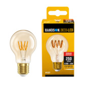 Ampoule poire A60 Ambre Handson E27 4,9 W 249 lm 1800K dimmable