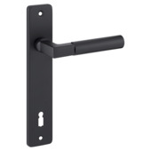 Ensemble de poignées de porte GAMMA Stefano plaque de propreté BB110 aluminium noir