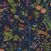 Papier peint intissé Joules Enchant Woodland bleu marine motif 120872