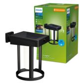 Applique solaire Philips Camill rond translucide + détecteur de mouvement