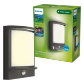 Philips buitenlamp Samondra antraciet met sensor LED 3,8W 800 lm