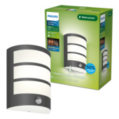 Philips buitenwandlamp Python Ultra Efficient antraciet met bewegingssensor