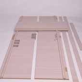 Deurkassement Senza MDF eik wit horizontaal 201,5x16,5x1,8 cm