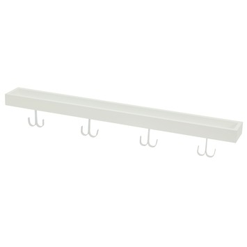 Verbeteren pack terugtrekken Duraline plank met haken 80x4 cm modern wit | | GAMMA.be