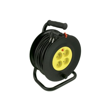 Exin kabelhaspel zwart-geel 3x1,5 mm² - lengte 25 m