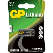 GP lithium knoopcelbatterij CR123A 3 V