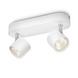 Support 2 spots Star Philips LED intégré 3W = 35W blanc