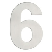 GAMMA huiscijfer klein inox 6/9