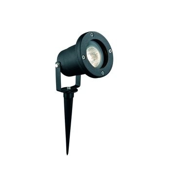Massive grondspot Pula met halogeenlampen GU10 50W 400 lumen zwart