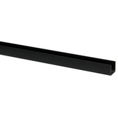 U-profiel kunststof zwart 18x21 mm 260 cm
