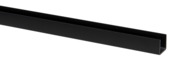 U-profiel kunststof zwart 9x13mm 260cm